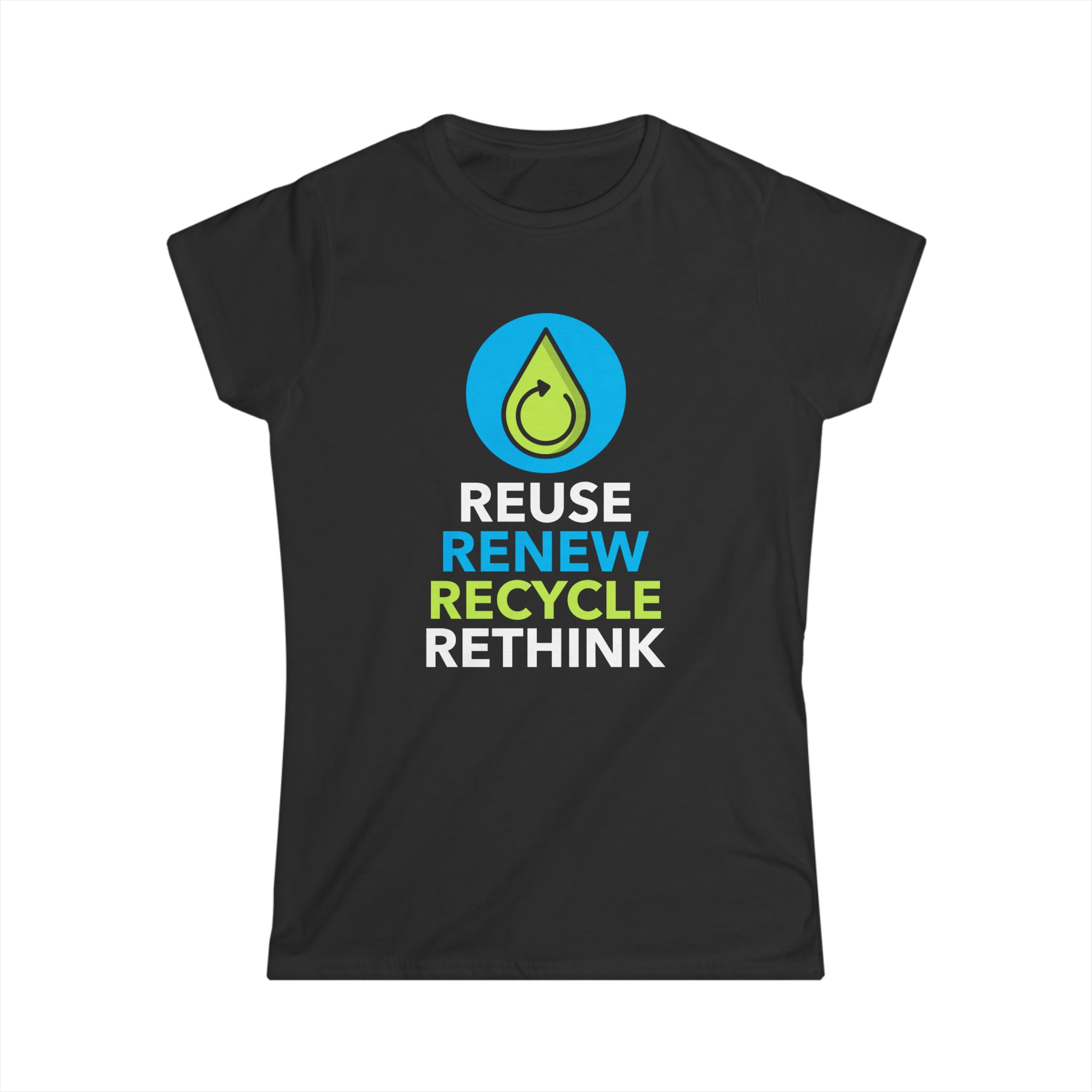 Environmental Earth Day Gift Environment Reduce Reuse Environmental Womens T Shirts