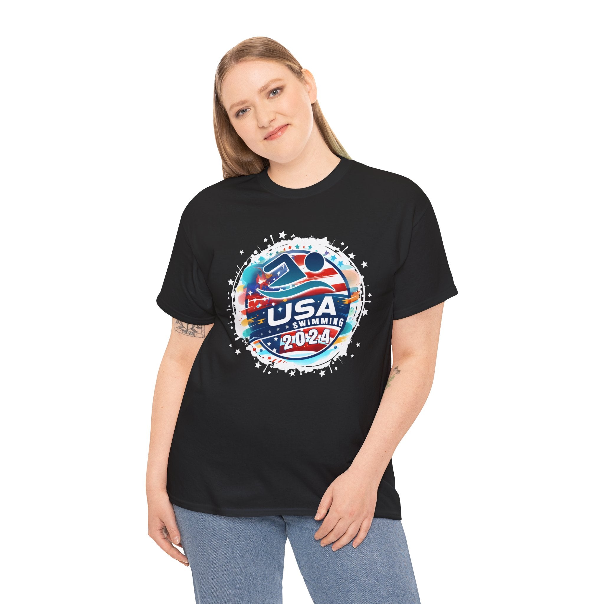 USA 2024 United States American Sport 2024 Swimming Womens Shirt Plus Size