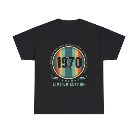 Vintage 1970 TShirt Men Limited Edition BDay 1970 Birthday Big and Tall Shirts for Men Plus Size
