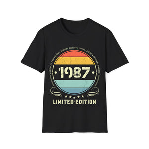 Vintage 1987 Limited Edition 1987 Birthday Shirts for Men Mens Shirt