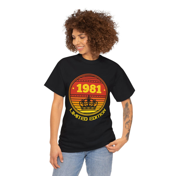 Vintage 1981 TShirt Women Limited Edition BDay 1981 Birthday Womens Plus Size Tops