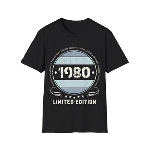 Vintage 1980 T Shirts for Men Retro Funny 1980 Birthday Shirts for Men