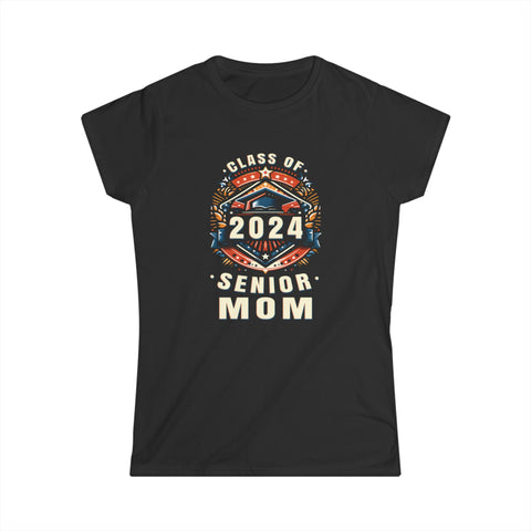 Proud Mom Class of 2024 Mom 2024 Graduate Senior Mom 2024 Women Shirts