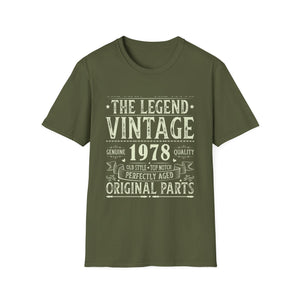 Vintage 1978 T Shirts for Men Retro Funny 1978 Birthday Shirts for Men