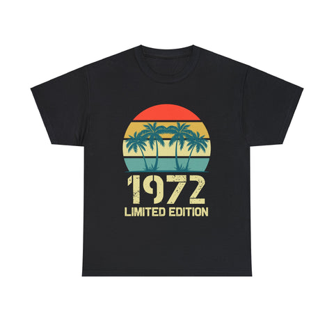 Vintage 1972 Birthday Shirts for Men Funny 1972 Birthday Mens T Shirts Plus Size Big and Tall