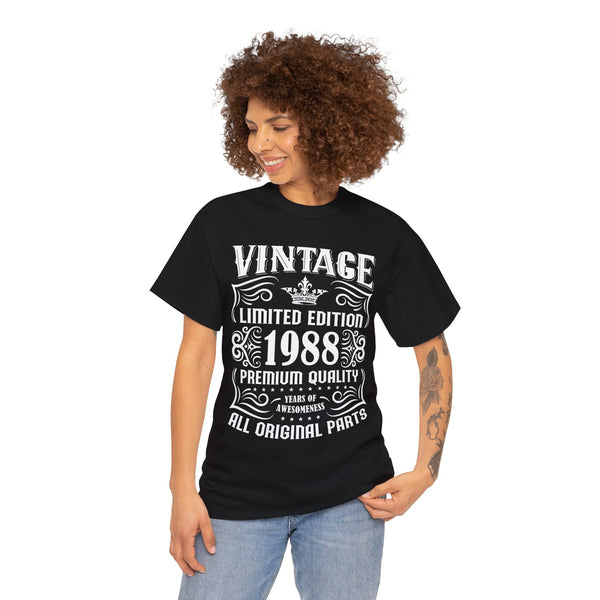 Vintage 1988 TShirt Women Limited Edition BDay 1988 Birthday Women Shirts Plus Size