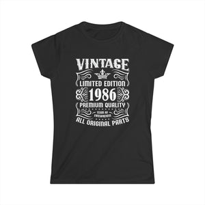 Vintage 1986 TShirt Women Limited Edition BDay 1986 Birthday Shirts for Women