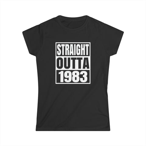 Vintage 1983 T Shirts for Women Retro Funny 1983 Birthday Womens Shirt