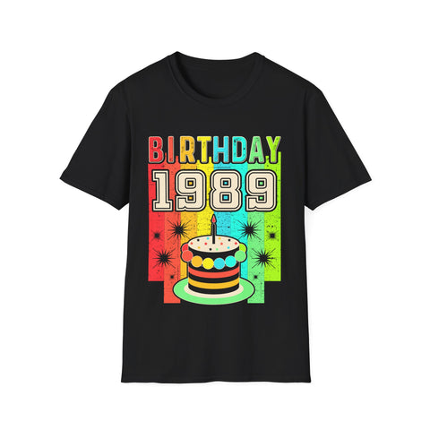 Vintage 1989 T Shirts for Men Retro Funny 1989 Birthday Mens Tshirts