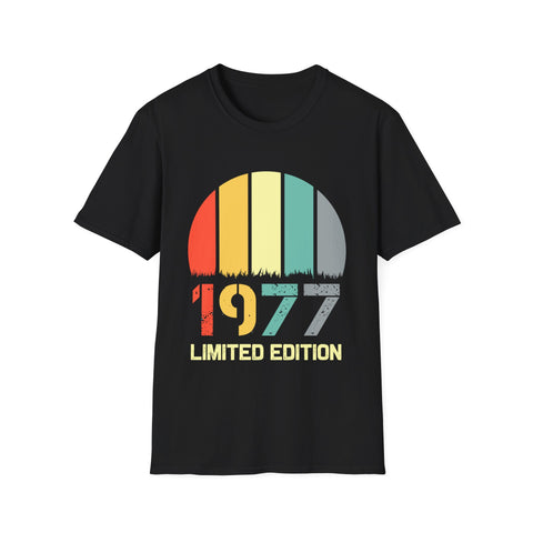 Vintage 1977 TShirt Men Limited Edition BDay 1977 Birthday Mens T Shirts