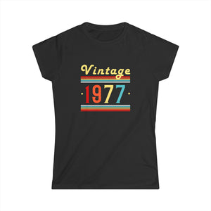 Vintage 1977 TShirt Women Limited Edition BDay 1977 Birthday Women Shirts