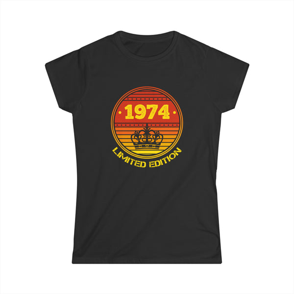 Vintage 1974 TShirt Women Limited Edition BDay 1974 Birthday Women Tops