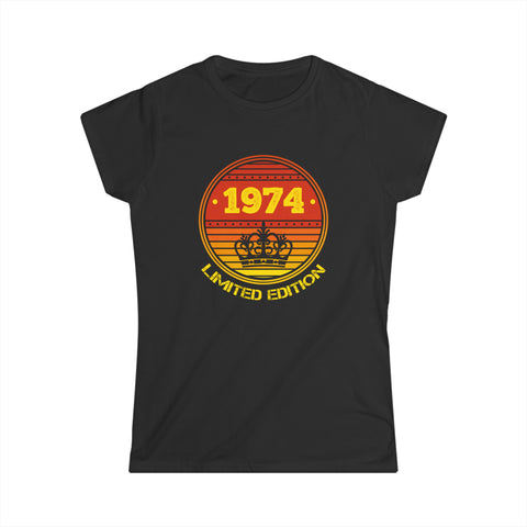 Vintage 1974 TShirt Women Limited Edition BDay 1974 Birthday Women Tops