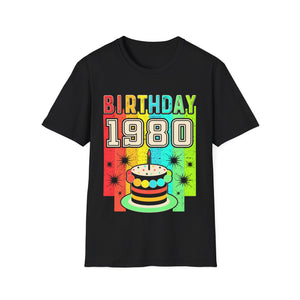 Vintage 1980 T Shirts for Men Retro Funny 1980 Birthday Mens T Shirts