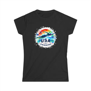 USA 2024 United States Athlete American Swimming 2024 USA Women Tops