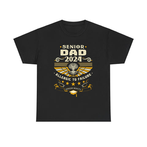 Proud Senior Dad Shirt Class of 2024 Decorations 2024 Mens Tshirts for Men Big and Tall