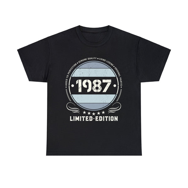 Vintage 1987 T Shirts for Men Retro Funny 1987 Birthday Shirts for Men Plus Size Big and Tall