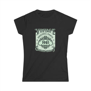 Vintage 1981 TShirt Women Limited Edition BDay 1981 Birthday Women Shirts