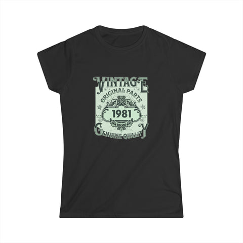 Vintage 1981 TShirt Women Limited Edition BDay 1981 Birthday Women Shirts