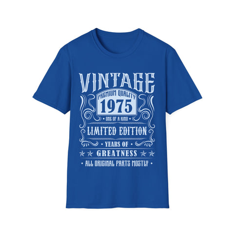 Vintage 1975 T Shirts for Men Retro Funny 1975 Birthday Mens Shirt