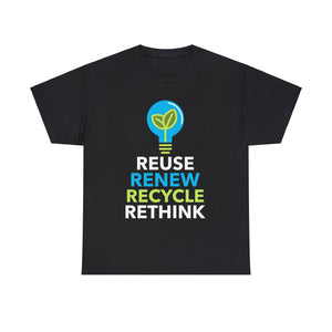 Vintage Green Environment Symbol Novelty Earth Day Environmental Big and Tall Tshirts Shirts for Men
