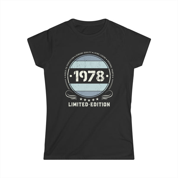 Vintage 1978 T Shirts for Women Retro Funny 1978 Birthday Womens T Shirts