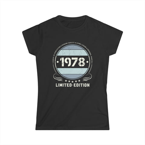 Vintage 1978 T Shirts for Women Retro Funny 1978 Birthday Womens T Shirts