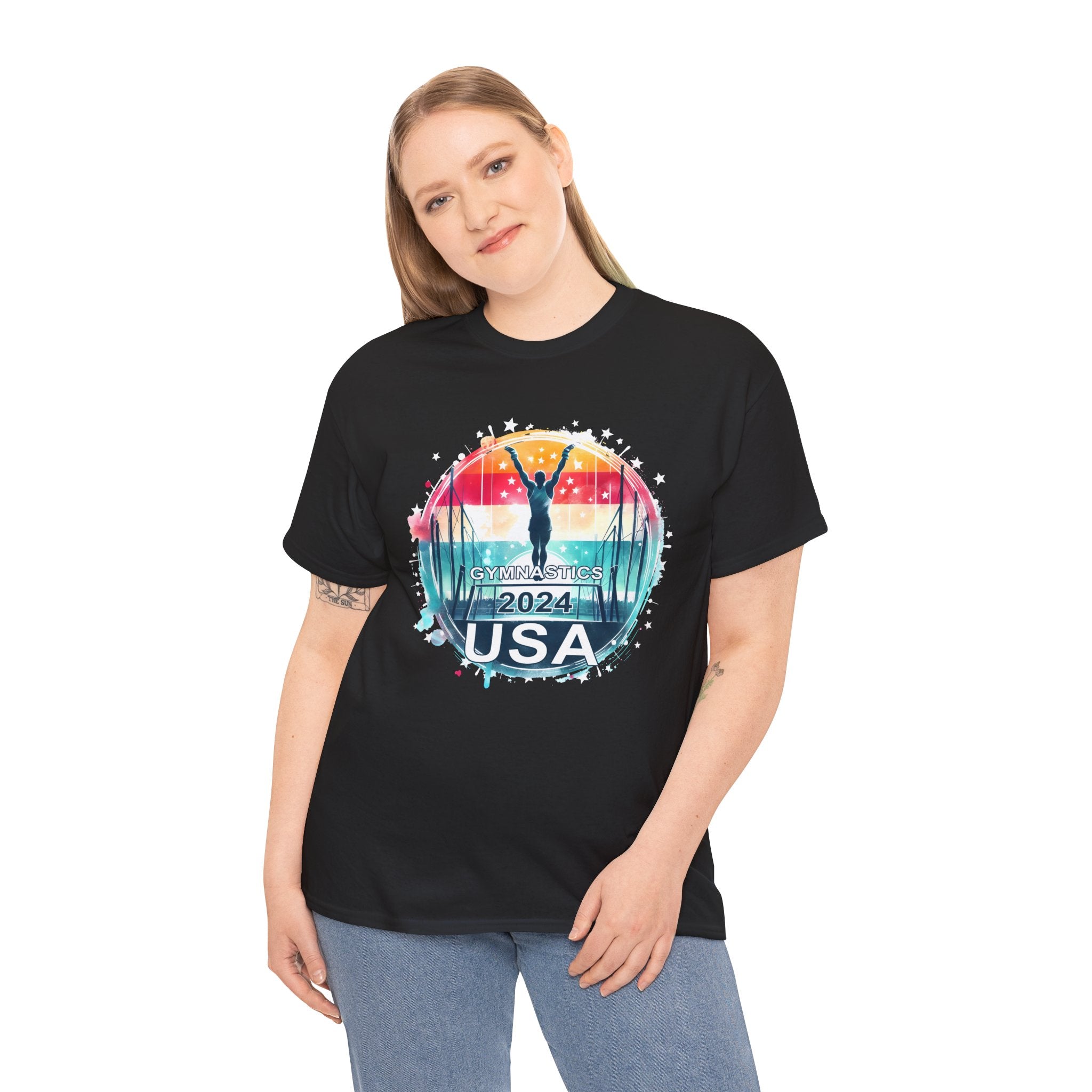 USA 2024 Games United States Sport 2024 USA Mens Gymnastics Womens Plus Size Tops