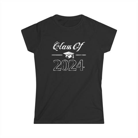 Senior 2024 Class of 2024 Graduation First Day Of School Womens T Shirts