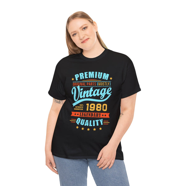 Vintage 1980 TShirt Women Limited Edition BDay 1980 Birthday Womens Shirt Plus Size