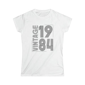 Vintage 1984 T Shirts for Women Retro Funny 1984 Birthday Womens Shirt