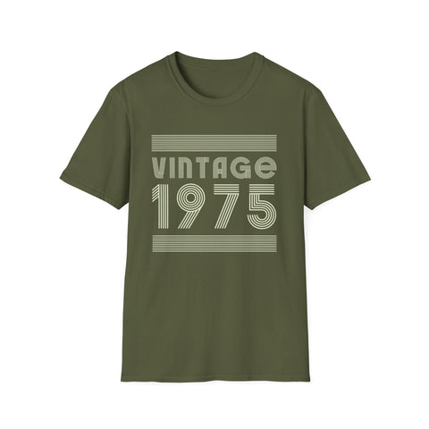 Vintage 1975 T Shirts for Men Retro Funny 1975 Birthday Mens Shirts