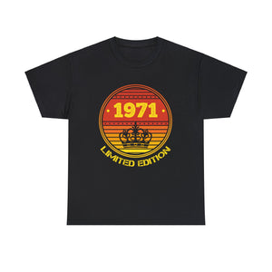 Vintage 1971 TShirt Men Limited Edition BDay 1971 Birthday Big and Tall Tshirts Shirts for Men