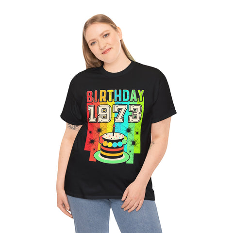 Vintage 1973 T Shirts for Women Retro Funny 1973 Birthday Plus Size Shirts for Women