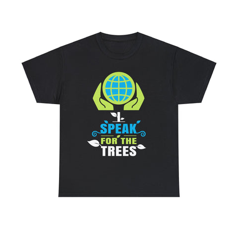 I Speak For Trees Planet Save Earth Day Graphic Shirts for Men Plus Size Big and Tall