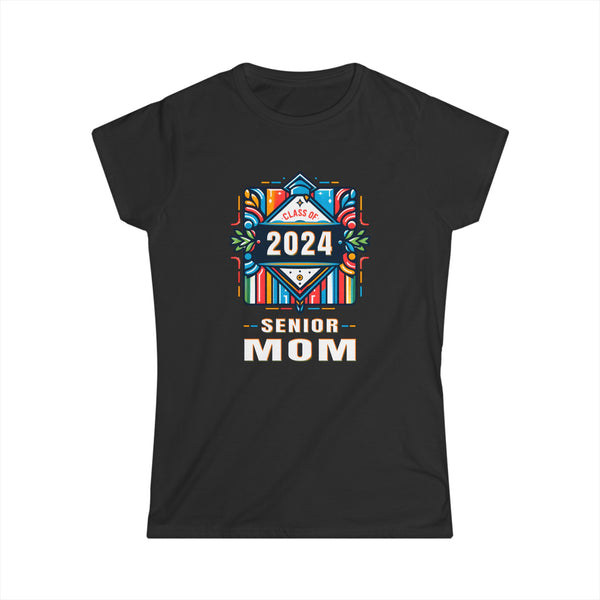 Proud Mom of a Class of 2024 Graduate 2024 Senior Mom 2024 Womens T Shirt