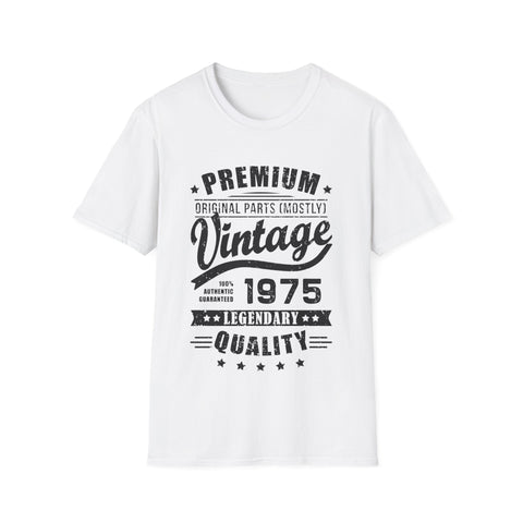 Vintage 1975 T Shirts for Men Retro Funny 1975 Birthday Mens Shirts