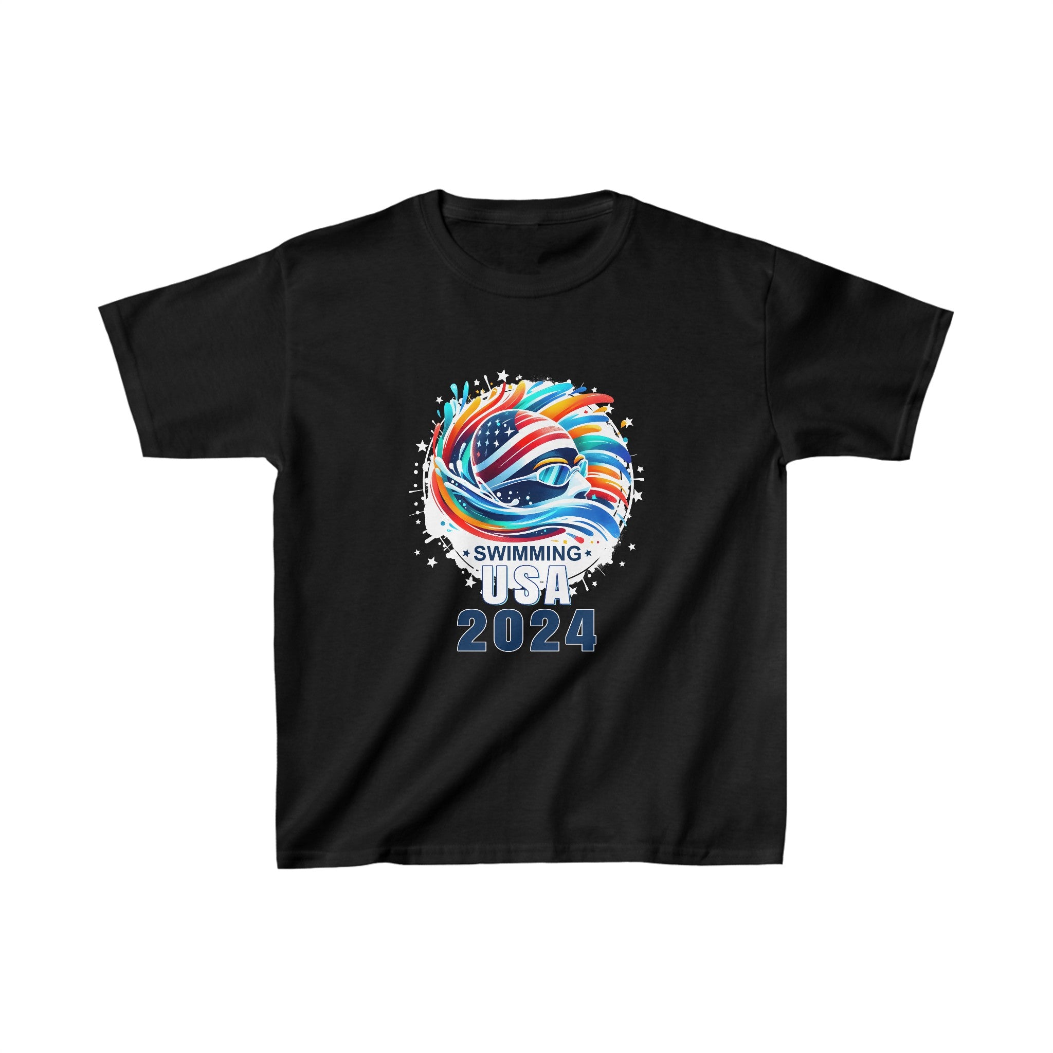 USA 2024 United States American Sport 2024 Swimming Shirts for Girls