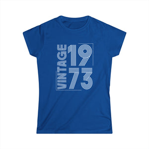 Vintage 1973 T Shirts for Women Retro Funny 1973 Birthday Shirts for Women