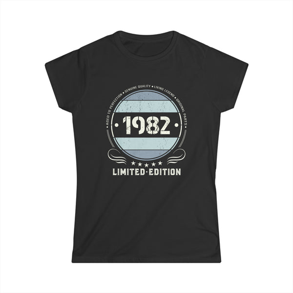 Vintage 1982 T Shirts for Women Retro Funny 1982 Birthday Women Shirts