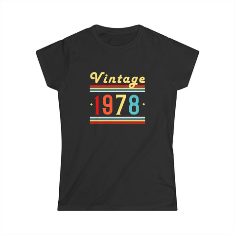 Vintage 1978 TShirt Women Limited Edition BDay 1978 Birthday Women Shirts