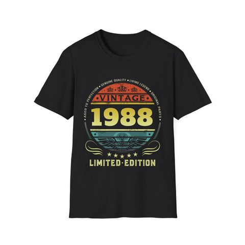 Vintage 1988 Limited Edition 1988 Birthday Shirts for Men Mens Shirts