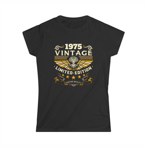 Vintage 1975 T Shirts for Women Retro Funny 1975 Birthday Women Tops