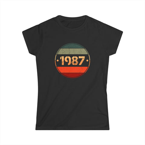 Vintage 1987 Limited Edition 1987 Birthday Shirts for Women Shirts for Women