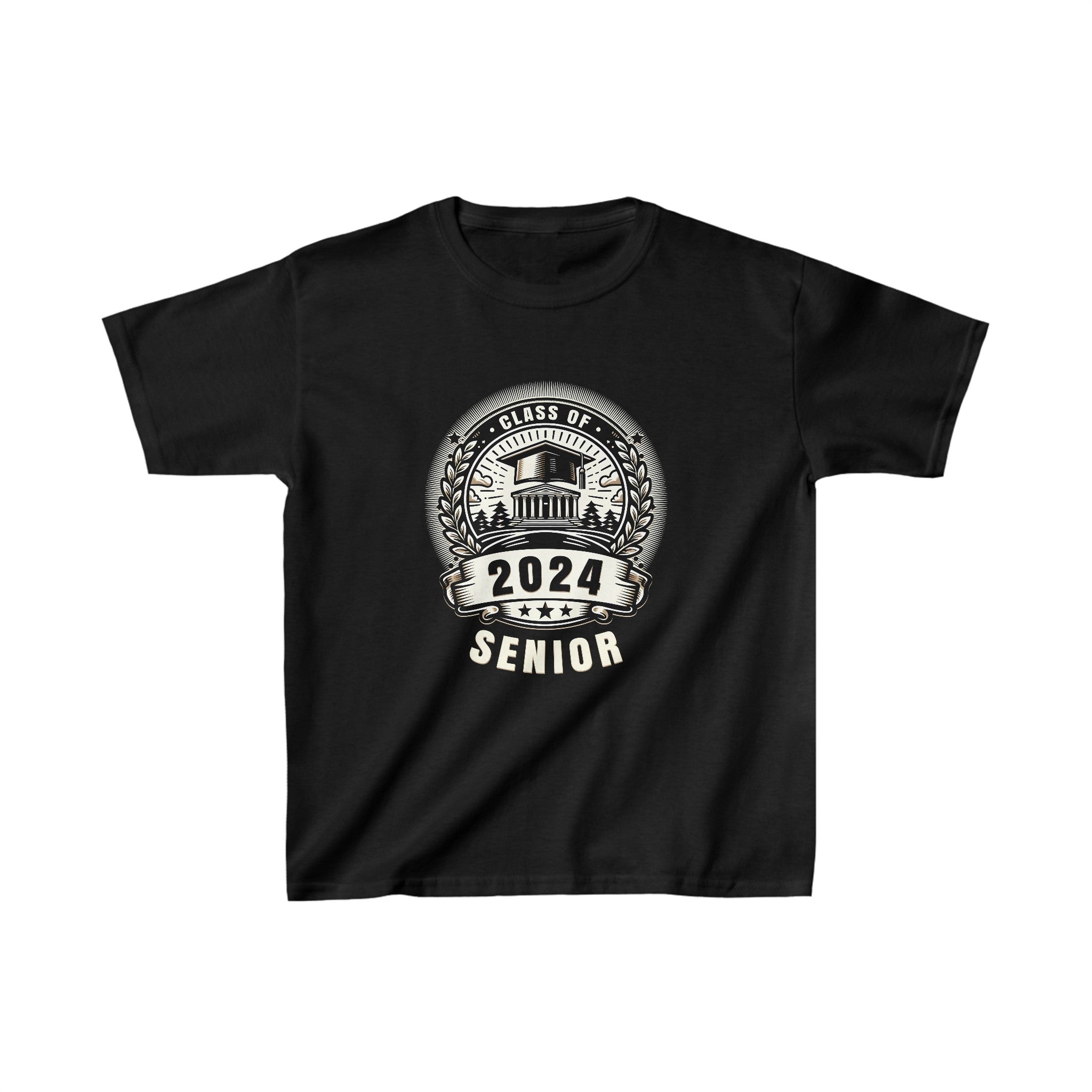 Senior 2024 Class of 2024 Graduation First Day Of School Girls Tshirts