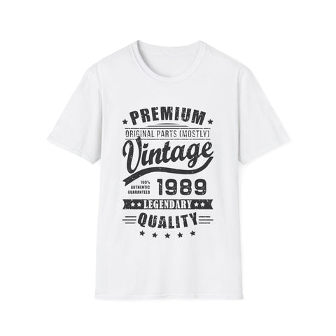 Vintage 1989 T Shirts for Men Retro Funny 1989 Birthday Mens Tshirts