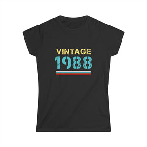 Vintage 1988 T Shirts for Women Retro Funny 1988 Birthday Womens T Shirts