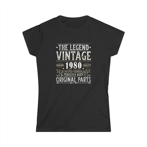 Vintage 1980 T Shirts for Women Retro Funny 1980 Birthday Womens T Shirts