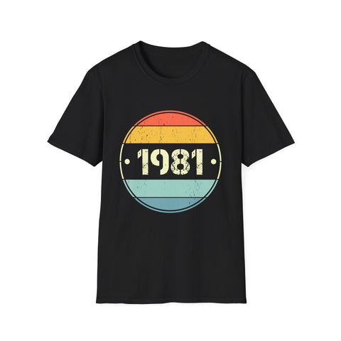 Vintage 1981 Birthday Shirts for Men Funny 1981 Birthday Shirts for Men