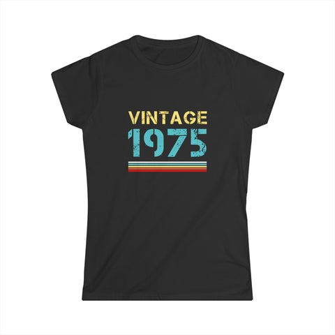 Vintage 1975 T Shirts for Women Retro Funny 1975 Birthday Womens Shirt